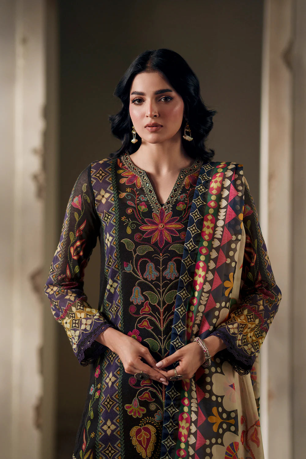 JET BLACK | E4004/103/902 | Rozana Collection SS '26- Drop 7 | Ethnc