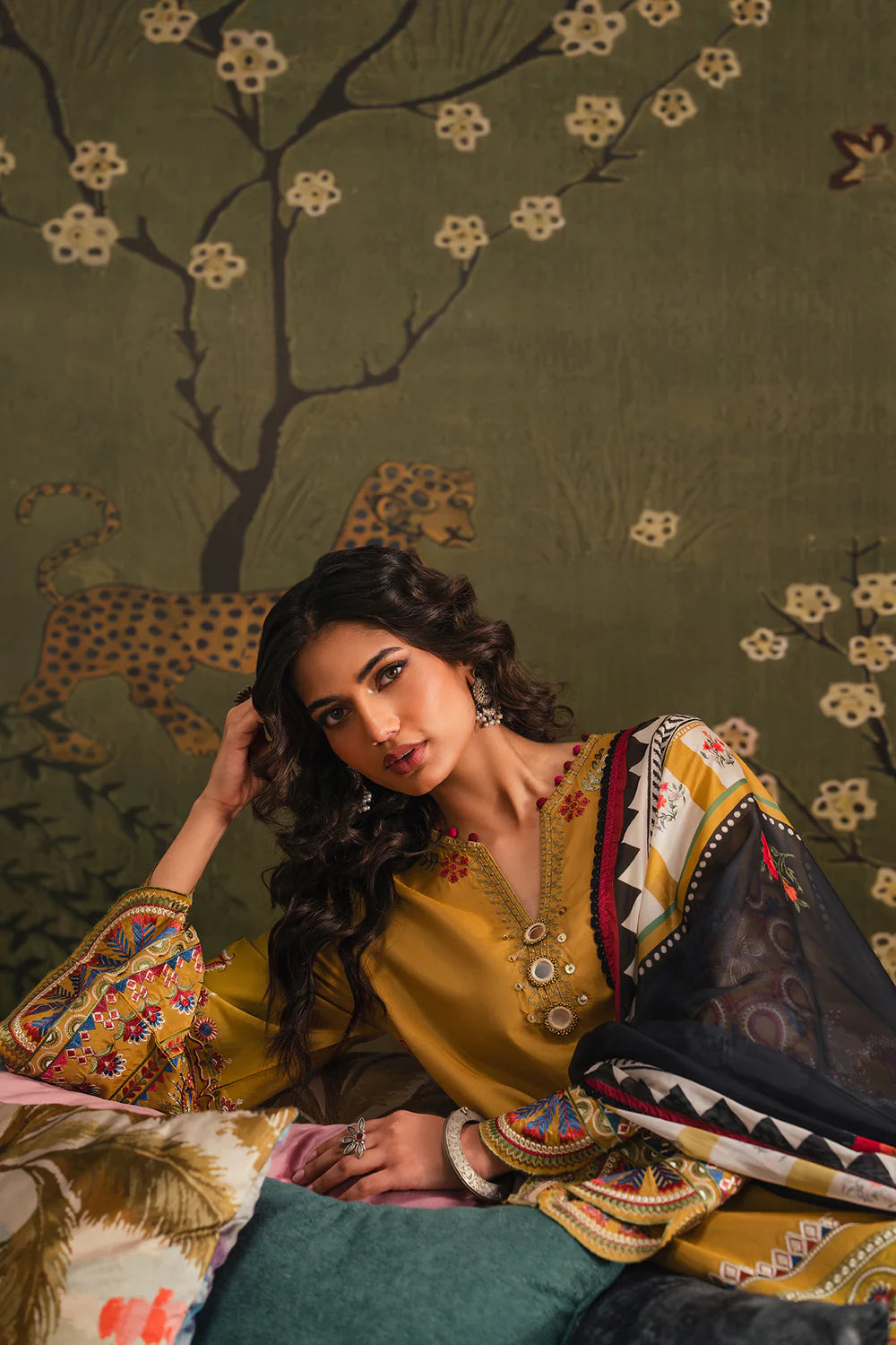 ANTIQUE MOSS | E4016/103/218 | Rozana Collection SS '26 - Drop 4 | Ethnc