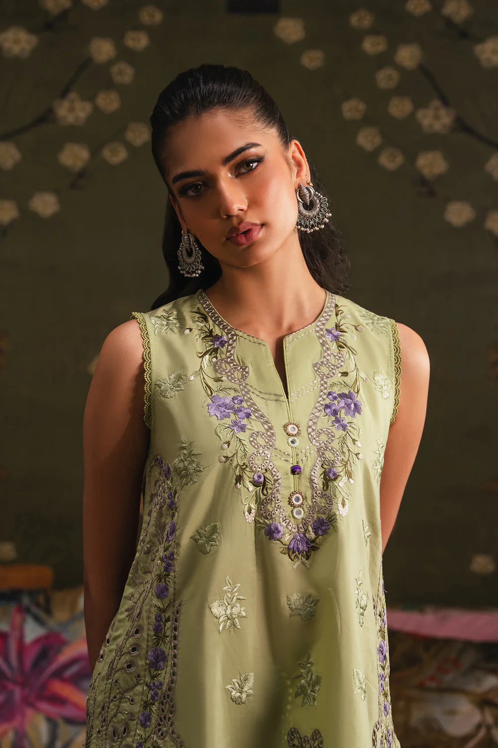 APPLE GREEN | E4058/103/127 | Rozana Collection SS '26 - Drop 4 | Ethnc