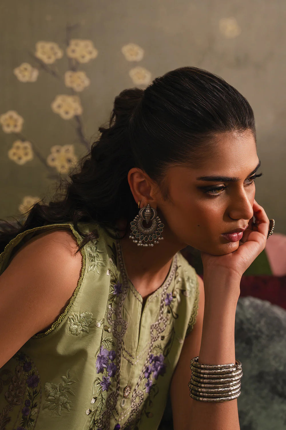 APPLE GREEN | E4058/103/127 | Rozana Collection SS '26 - Drop 4 | Ethnc