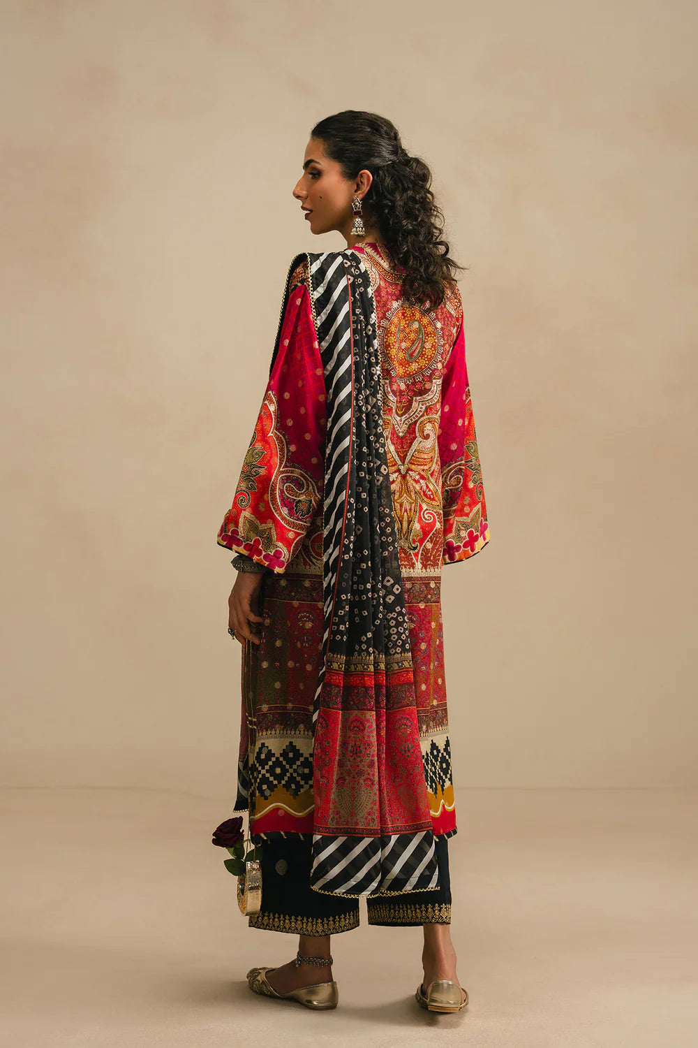 ORANGE BROWN | E4110/103/321 | Rozana Collection SP SS '26- Drop 5 | Ethnc