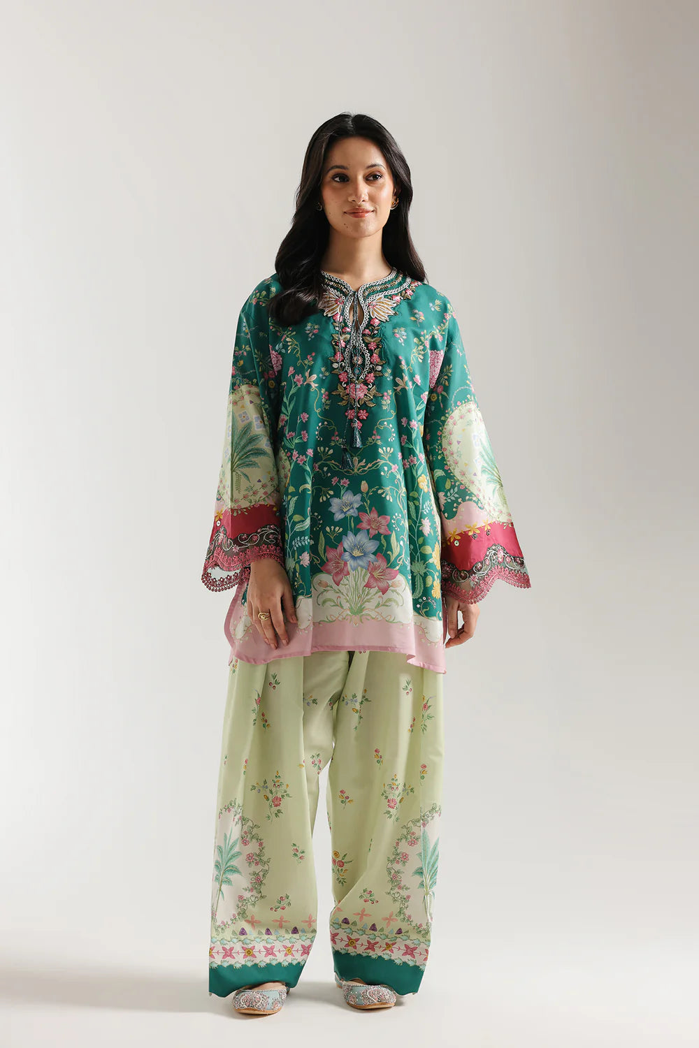 APPLE-GREEN | E4117/103/127 | Rozana Collection SS '26 Drop 3 | Ethnc