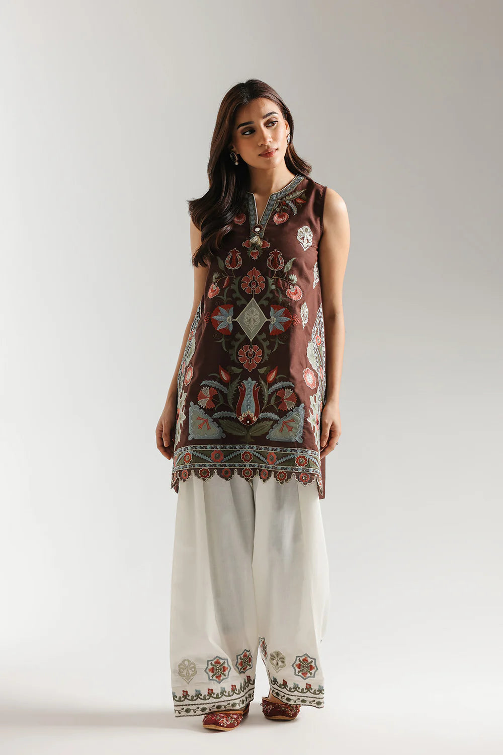 BROWN | E4129/103/801 | Rozana Collection SS '26 Drop 3 | Ethnc