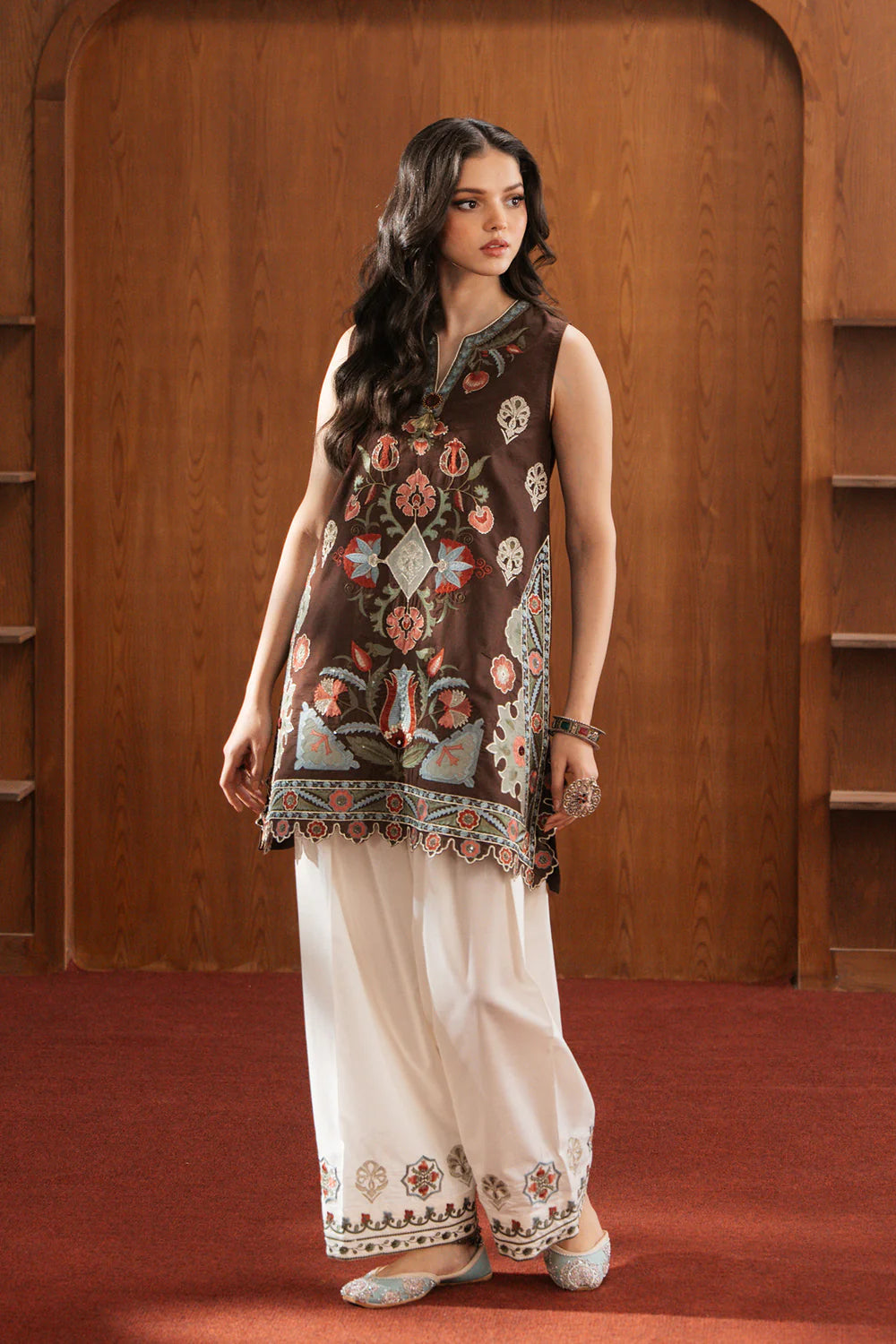 BROWN | E4129/103/801 | Rozana Collection SS '26 Drop 3 | Ethnc