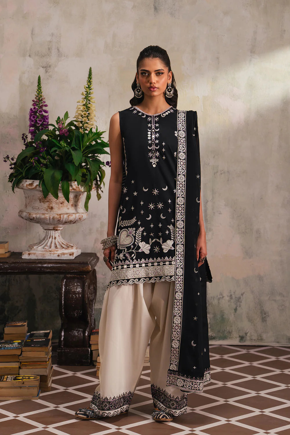 BLACK | E4153/103/901 | Rozana Collection SS '26 - Drop 4 | Ethnc