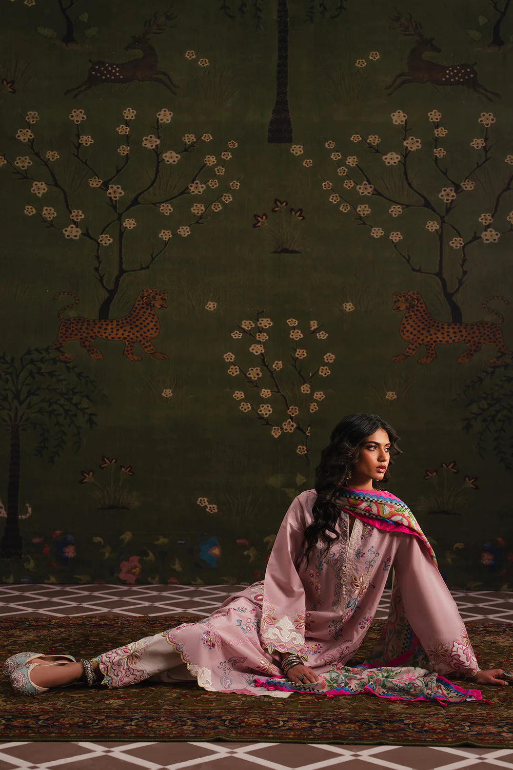 CREAM PINK | E4166/103/413 | Rozana Collection SS '26 - Drop 4 | Ethnc