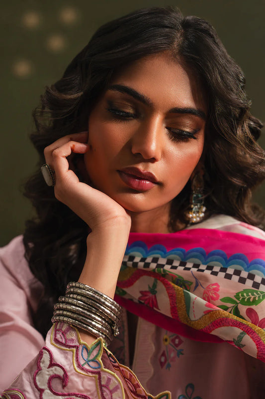 CREAM PINK | E4166/103/413 | Rozana Collection SS '26 - Drop 4 | Ethnc