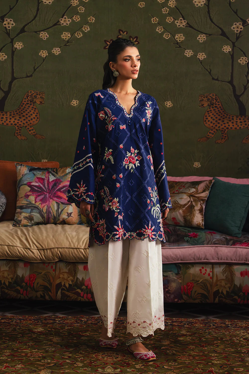 INDIGO BLUE | E4212/103/622 | Rozana Collection SS '26 - Drop 4 | Ethnc