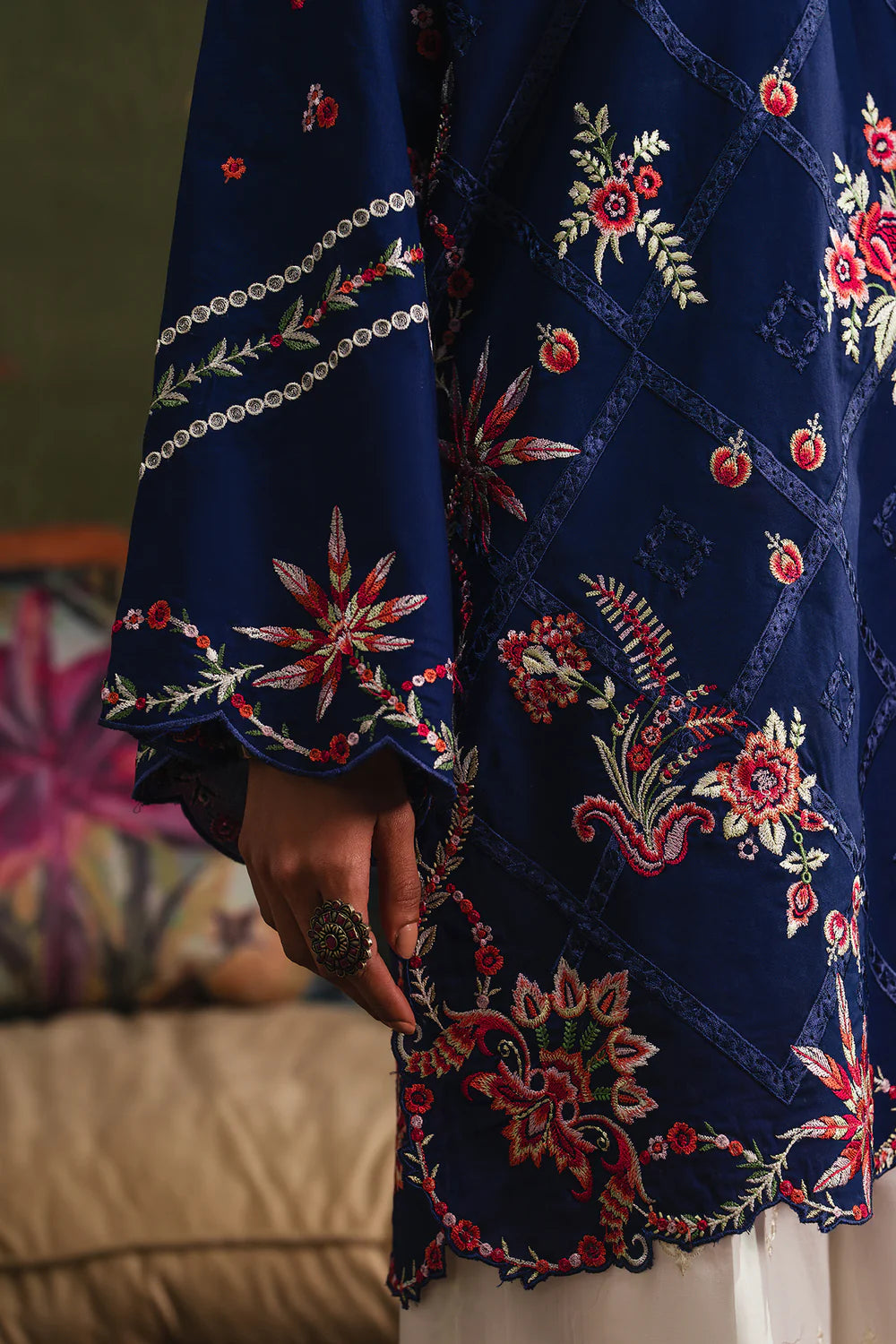 INDIGO BLUE | E4212/103/622 | Rozana Collection SS '26 - Drop 4 | Ethnc