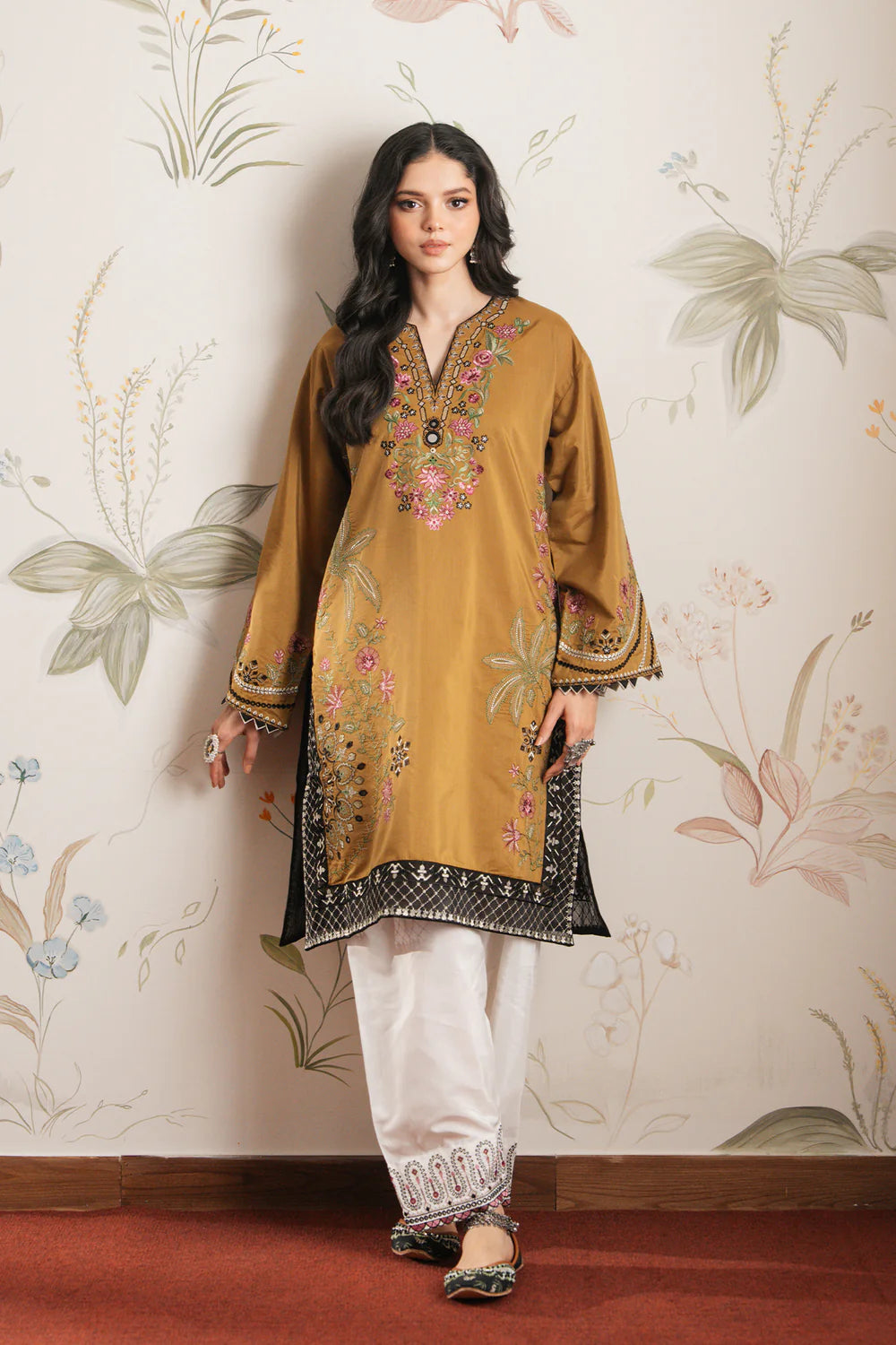 GOLDEN BROWN | E4220/103/217 | Rozana Collection SS '26 Drop 3 | Ethnc