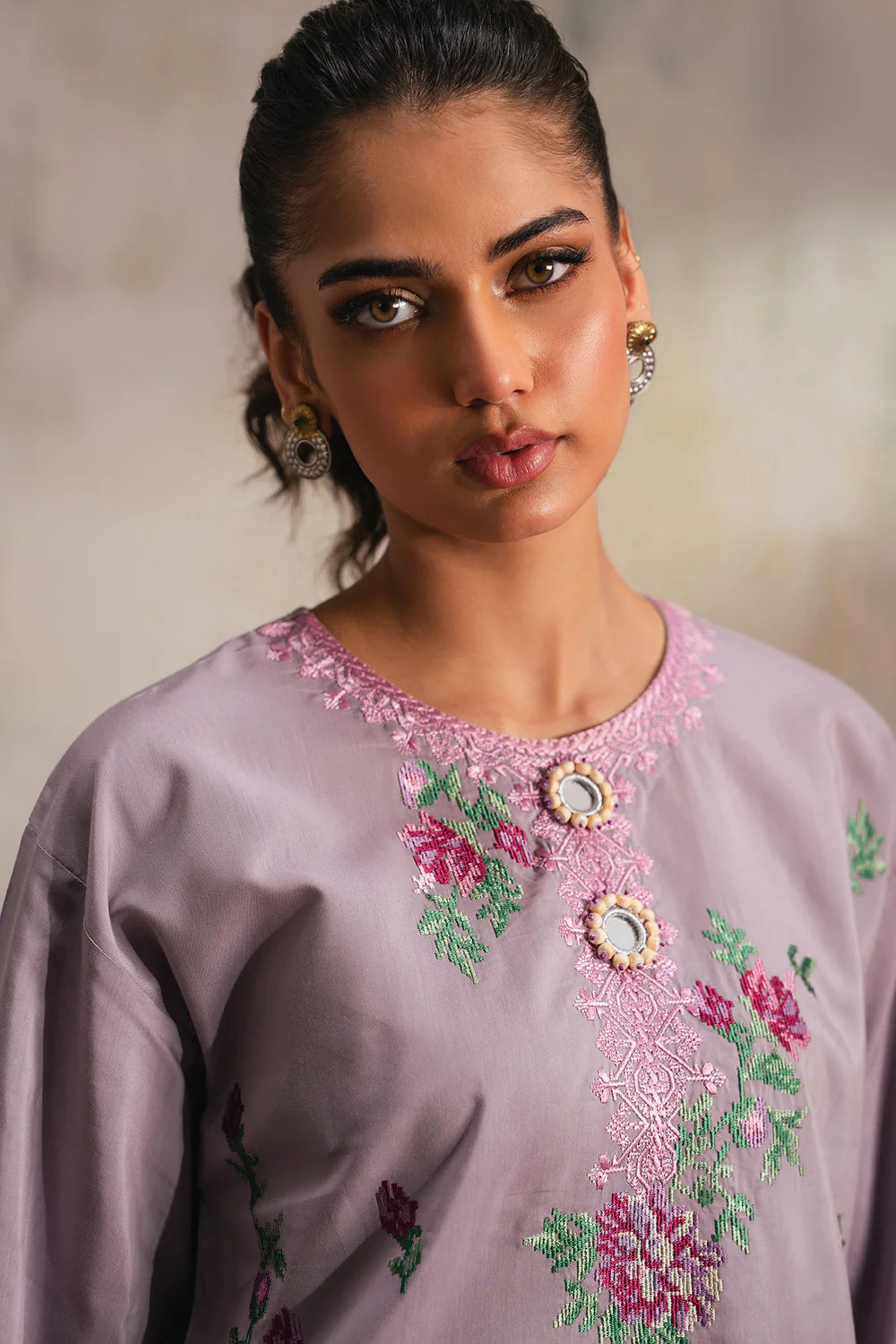 PASTEL LILAC | E4228/103/513 | Rozana Collection SS '26 - Drop 4 | Ethnc