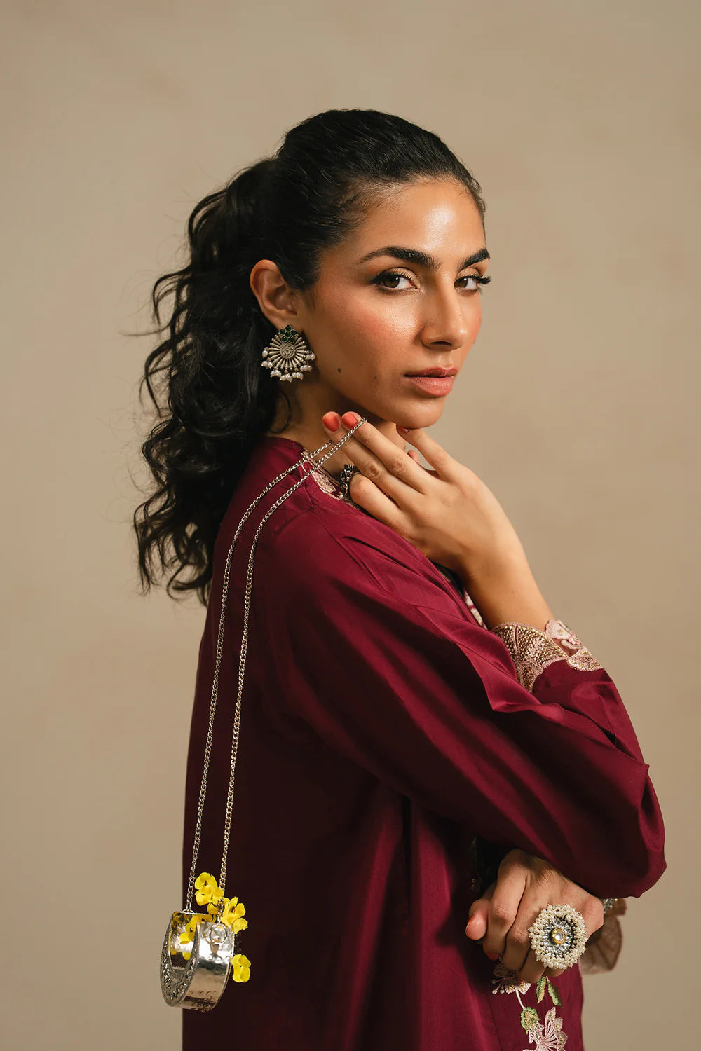 CHOCOLATE | E4231/103/318 | Rozana Collection SP SS '26- Drop 5 | Ethnc