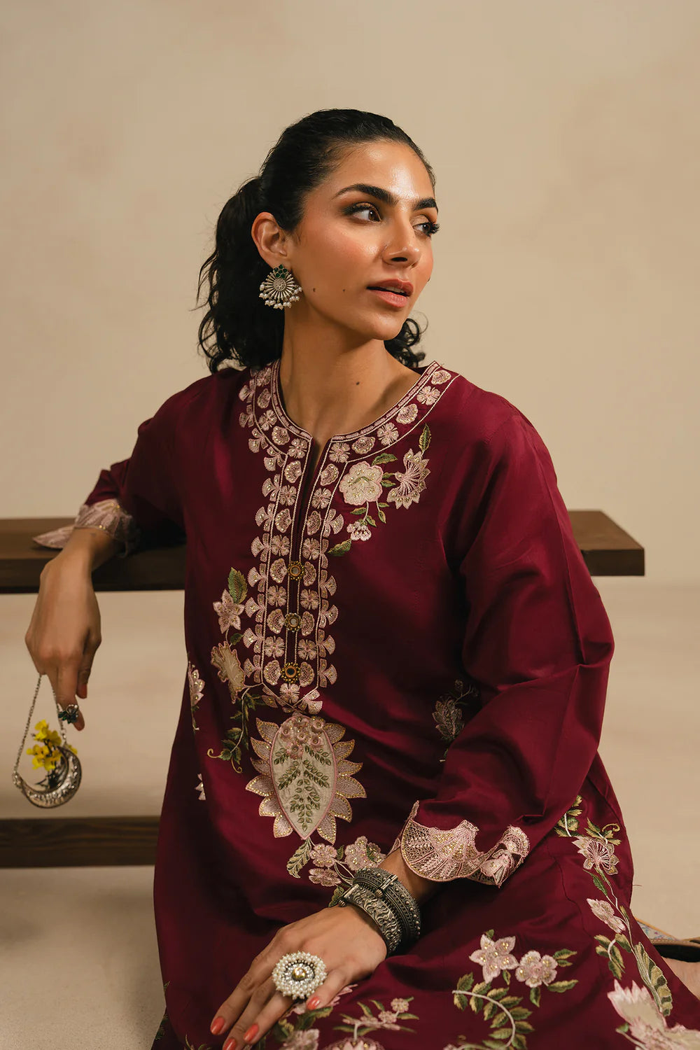 CHOCOLATE | E4231/103/318 | Rozana Collection SP SS '26- Drop 5 | Ethnc