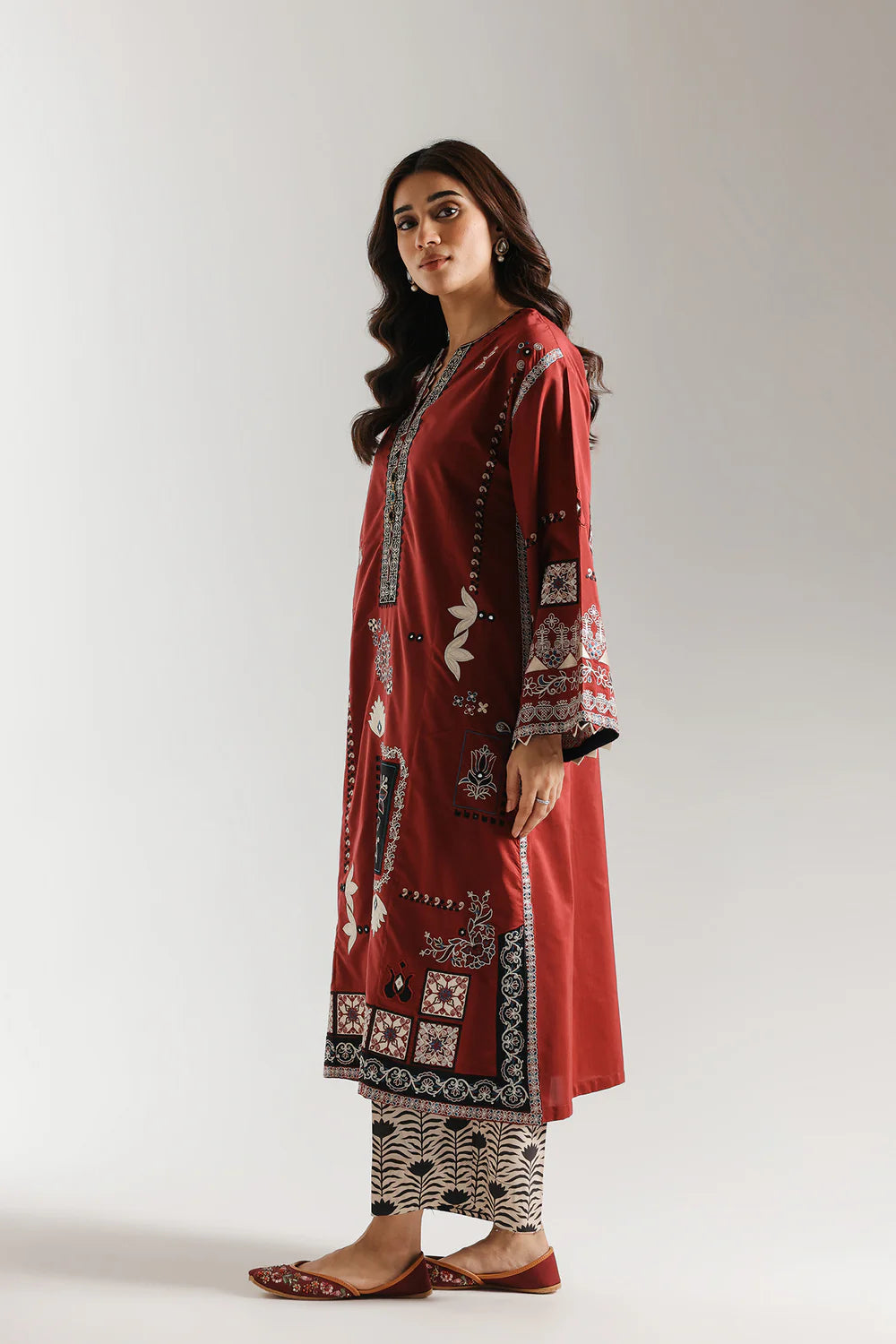 TERRACOTTA | E4233/103/303 | Rozana Collection SS '26 Drop 3 | Ethnc