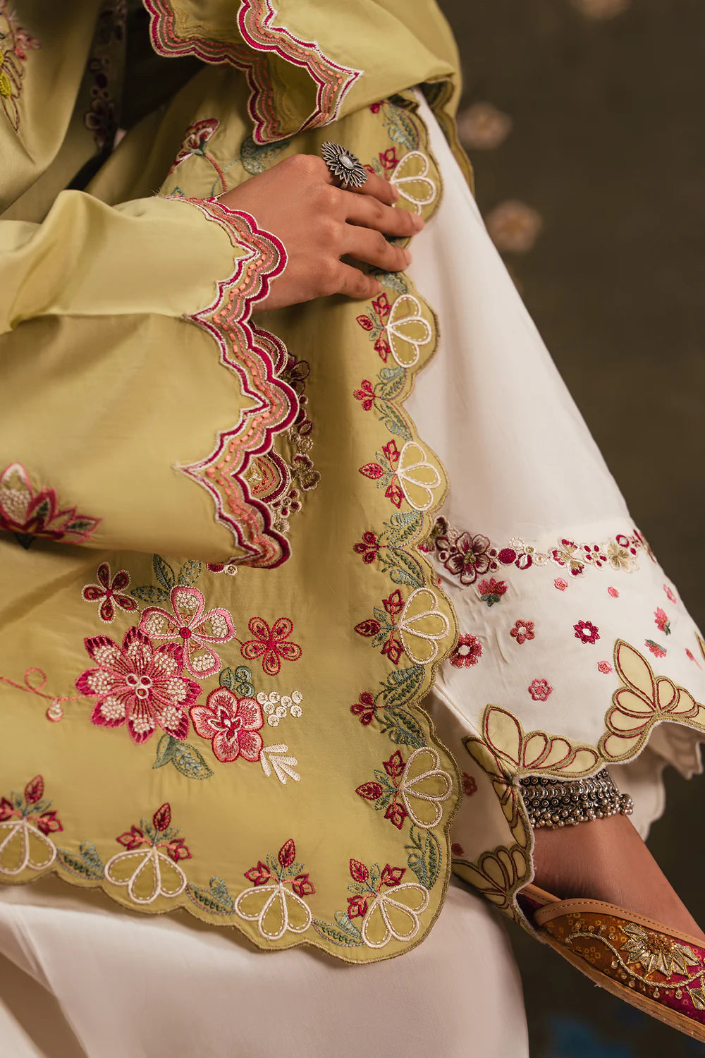 APPLE GREEN | E4238/103/127 | Rozana Collection SS '26 - Drop 4 | Ethnc