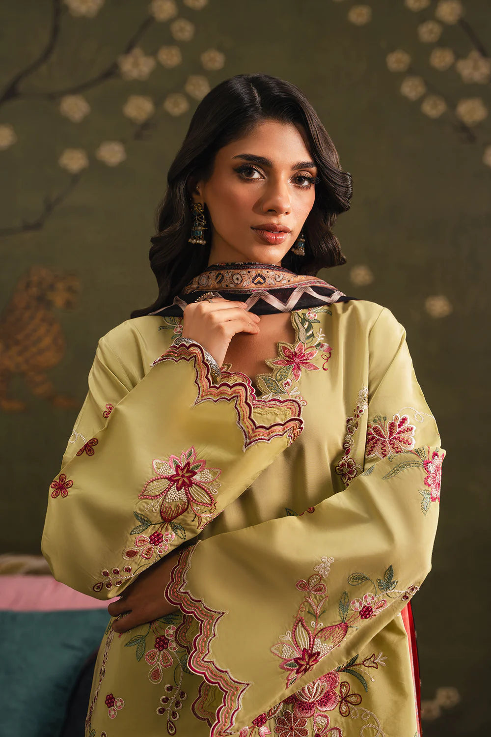 APPLE GREEN | E4238/103/127 | Rozana Collection SS '26 - Drop 4 | Ethnc