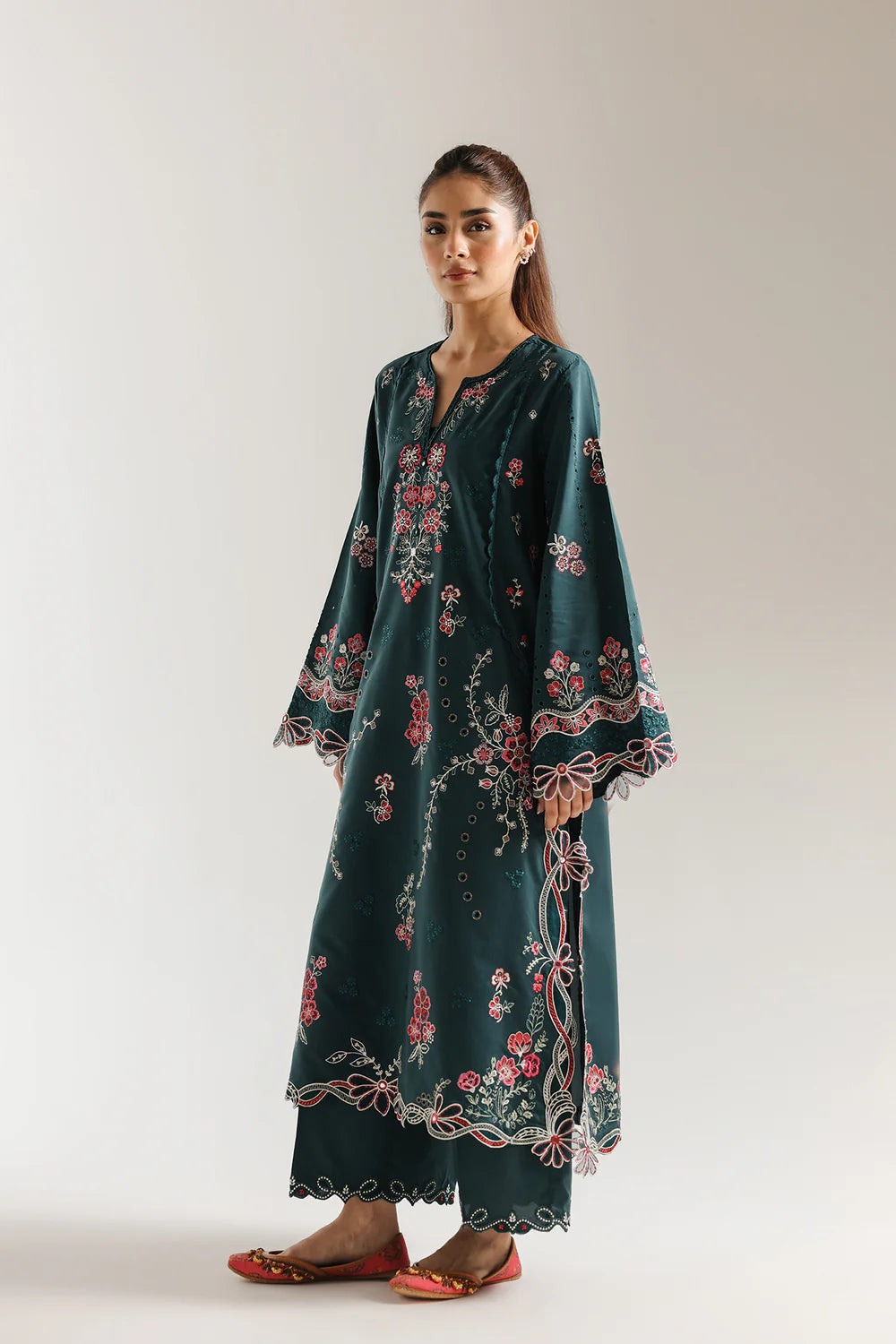 FOREST-GREEN | E4240/103/704 | Rozana Collection SS '26 Drop 3 | Ethnc