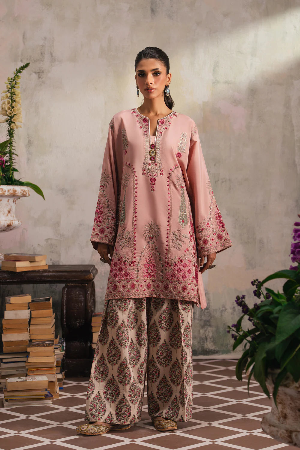 BLUSH CORAL | E4244/103/314 | Rozana Collection SS '26 - Drop 4 | Ethnc