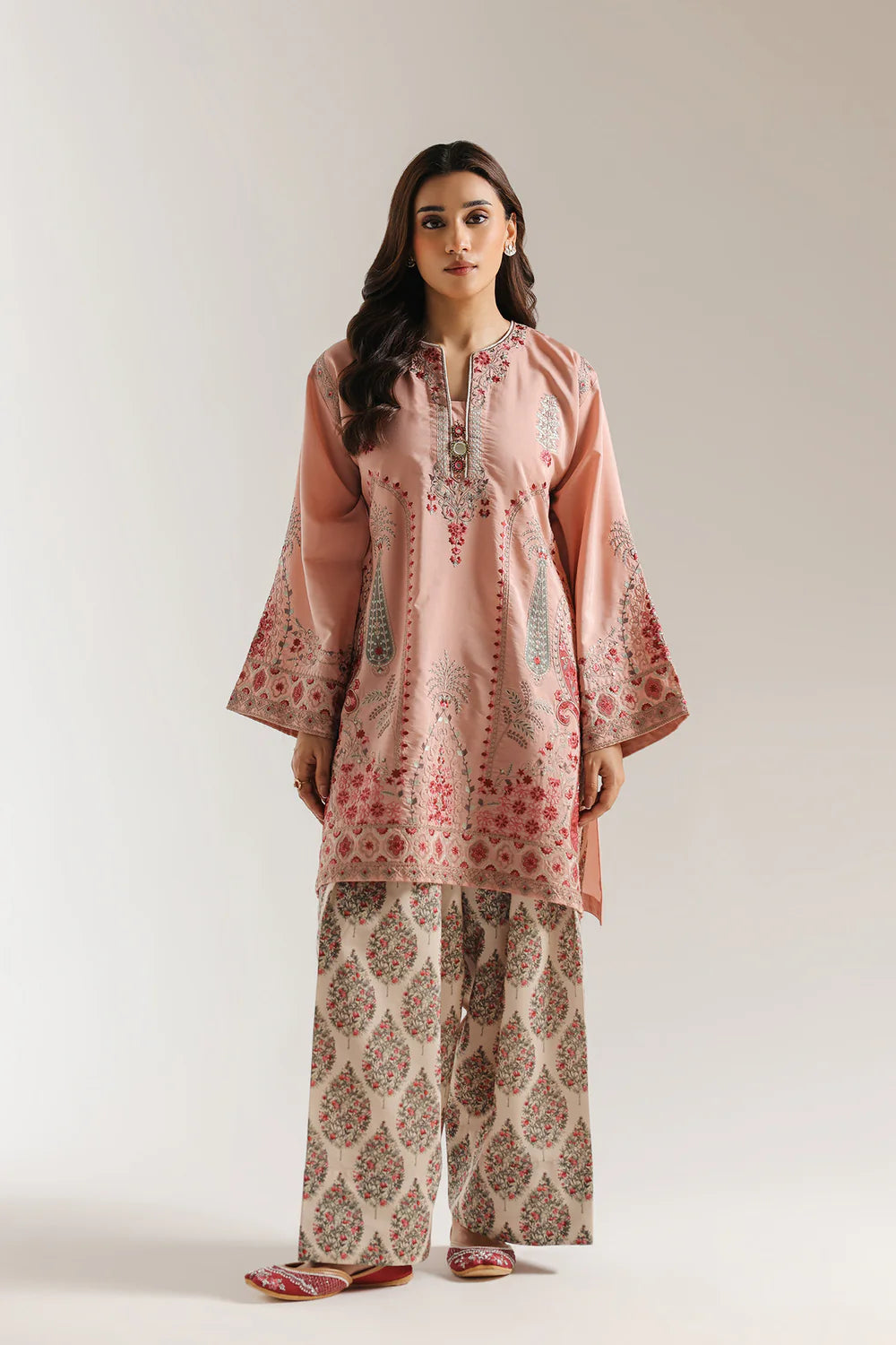 BLUSH CORAL | E4244/103/314 | Rozana Collection SS '26 - Drop 4 | Ethnc