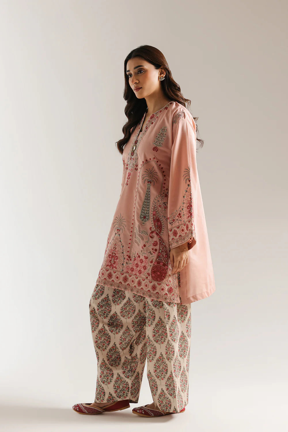 BLUSH CORAL | E4244/103/314 | Rozana Collection SS '26 - Drop 4 | Ethnc