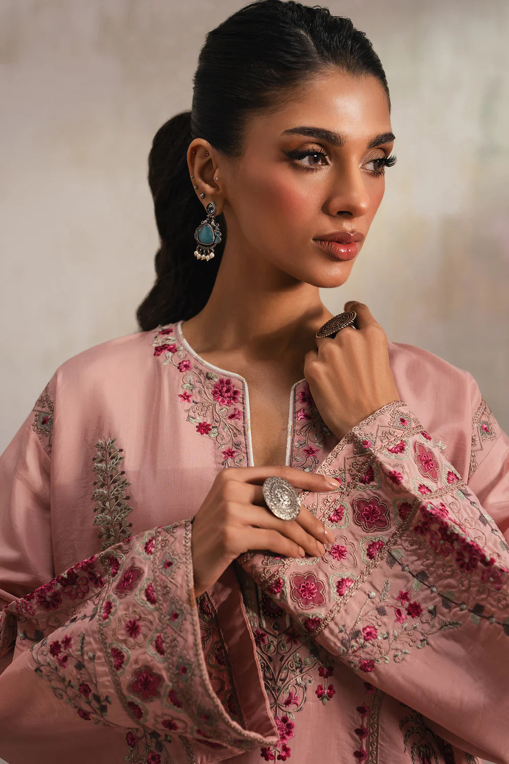 BLUSH CORAL | E4244/103/314 | Rozana Collection SS '26 - Drop 4 | Ethnc