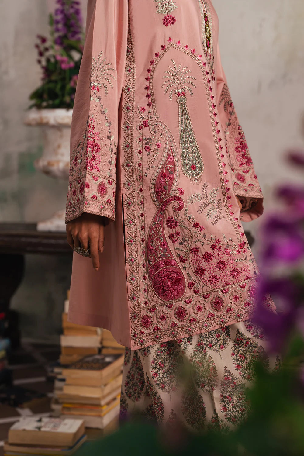 BLUSH CORAL | E4244/103/314 | Rozana Collection SS '26 - Drop 4 | Ethnc