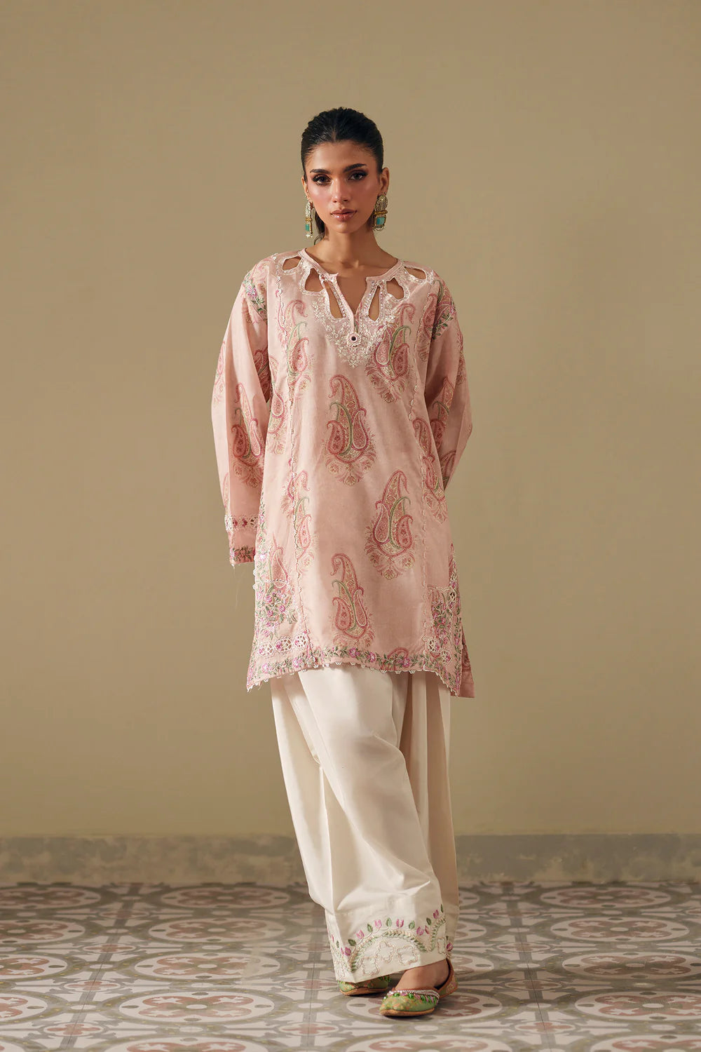 PALE ORANGE | E4265/103/216 | Rozana Collection SS '26- Drop 7 | Ethnc