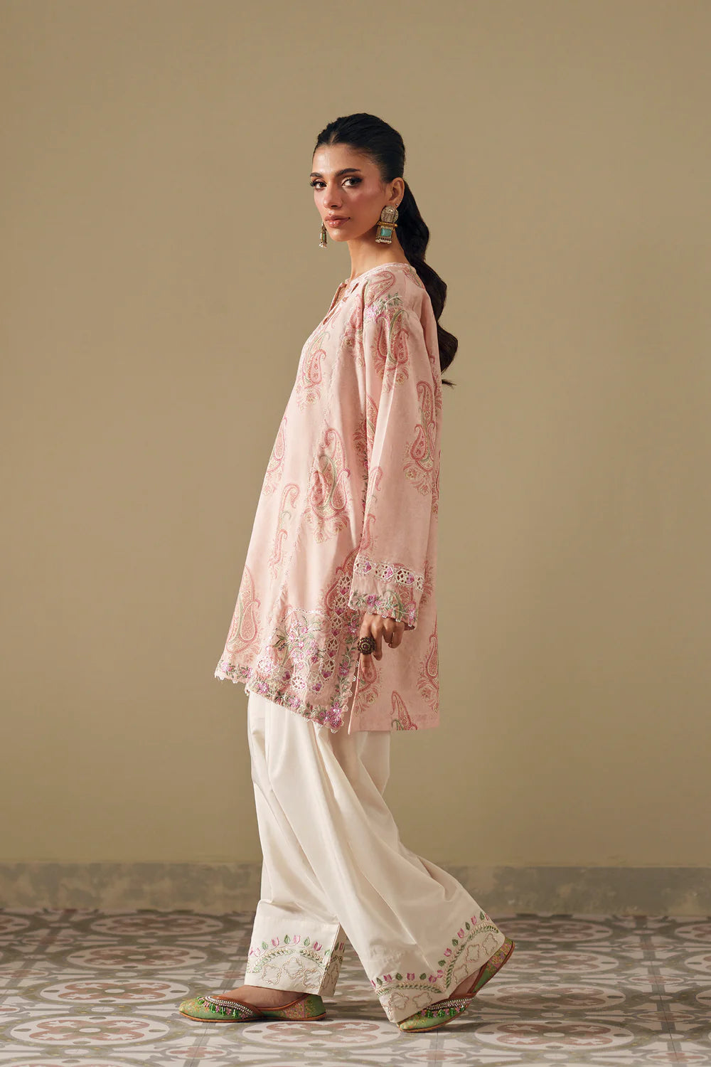 PALE ORANGE | E4265/103/216 | Rozana Collection SS '26- Drop 7 | Ethnc