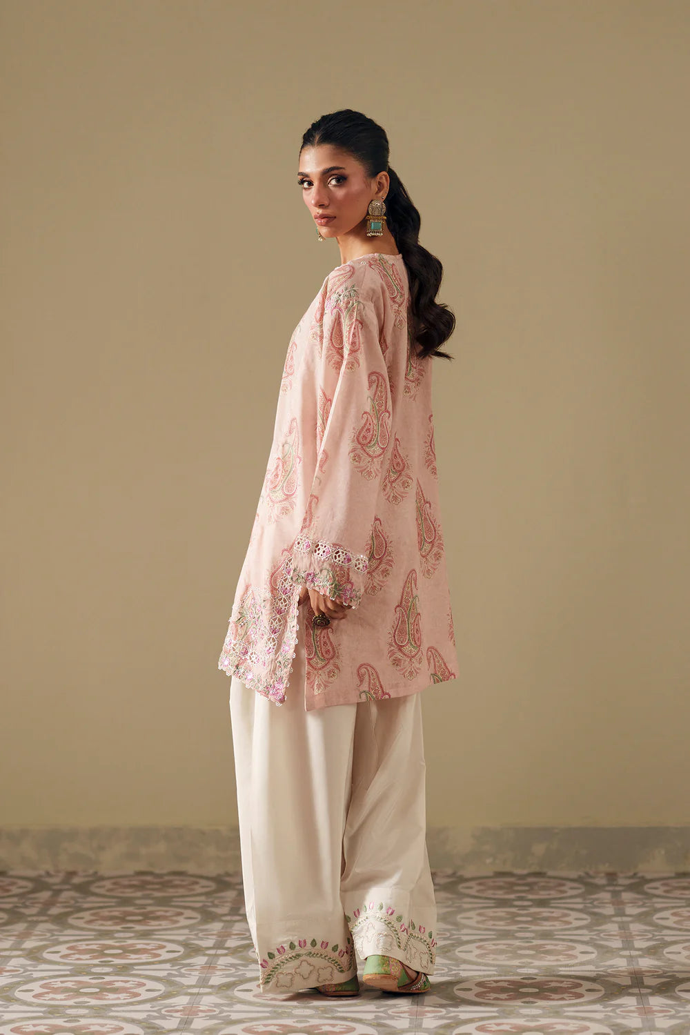 PALE ORANGE | E4265/103/216 | Rozana Collection SS '26- Drop 7 | Ethnc