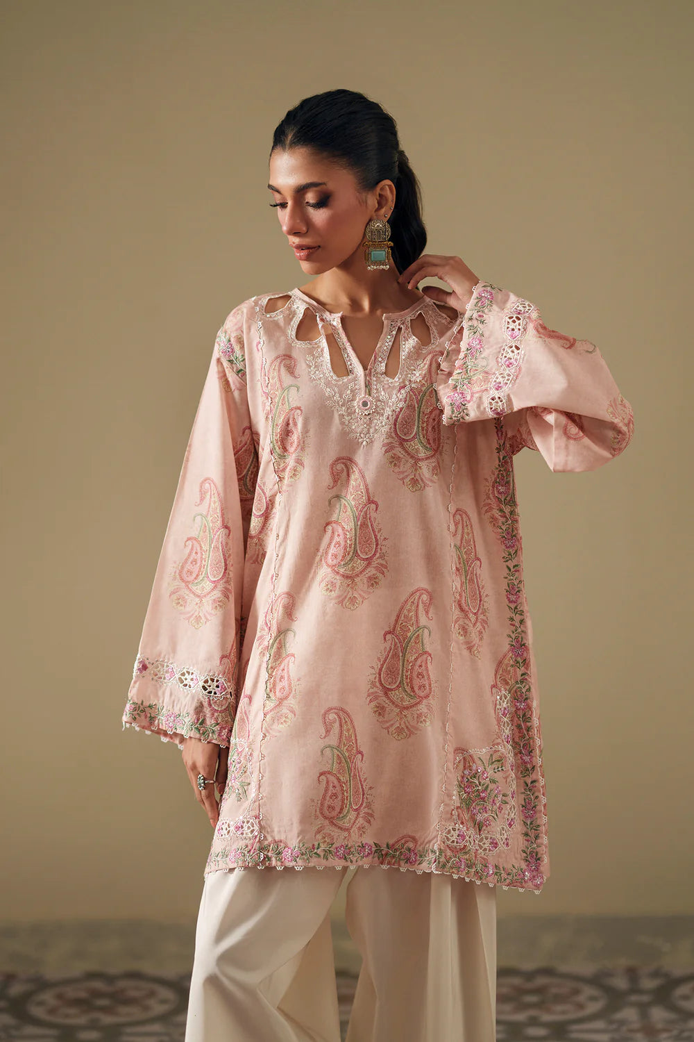 PALE ORANGE | E4265/103/216 | Rozana Collection SS '26- Drop 7 | Ethnc