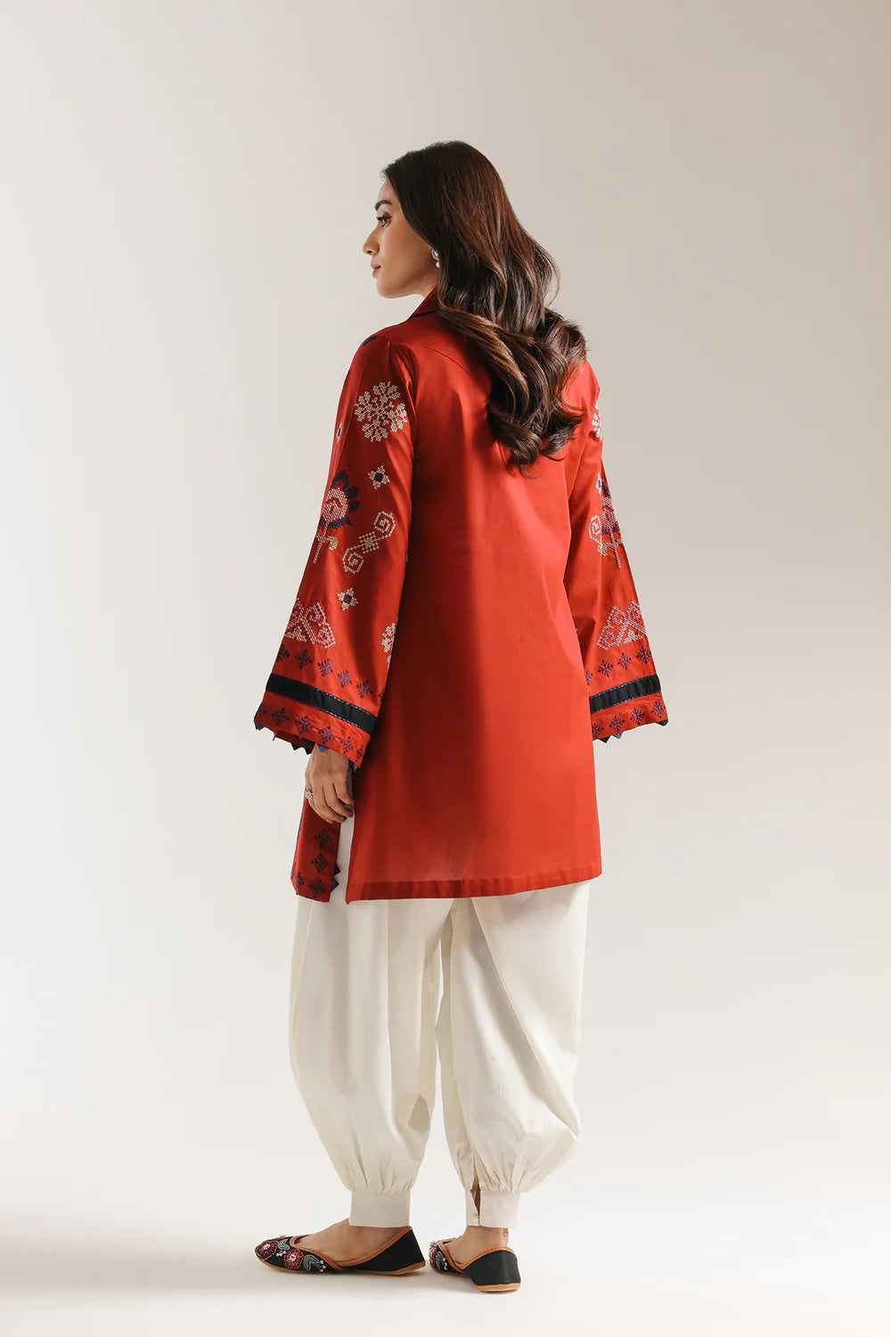 BRICK RED | E4299/103/305 | Rozana Collection SS '26 Drop 3 | Ethnc