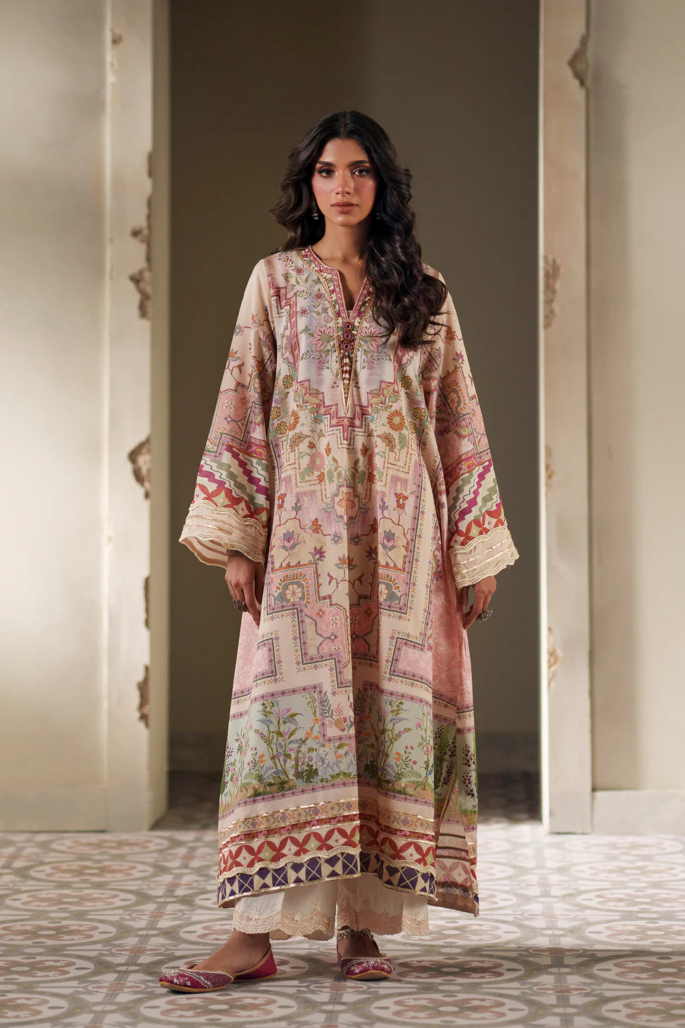 BABY PINK | E4337/103/424 | Rozana Collection SS '26- Drop 7 | Ethnc