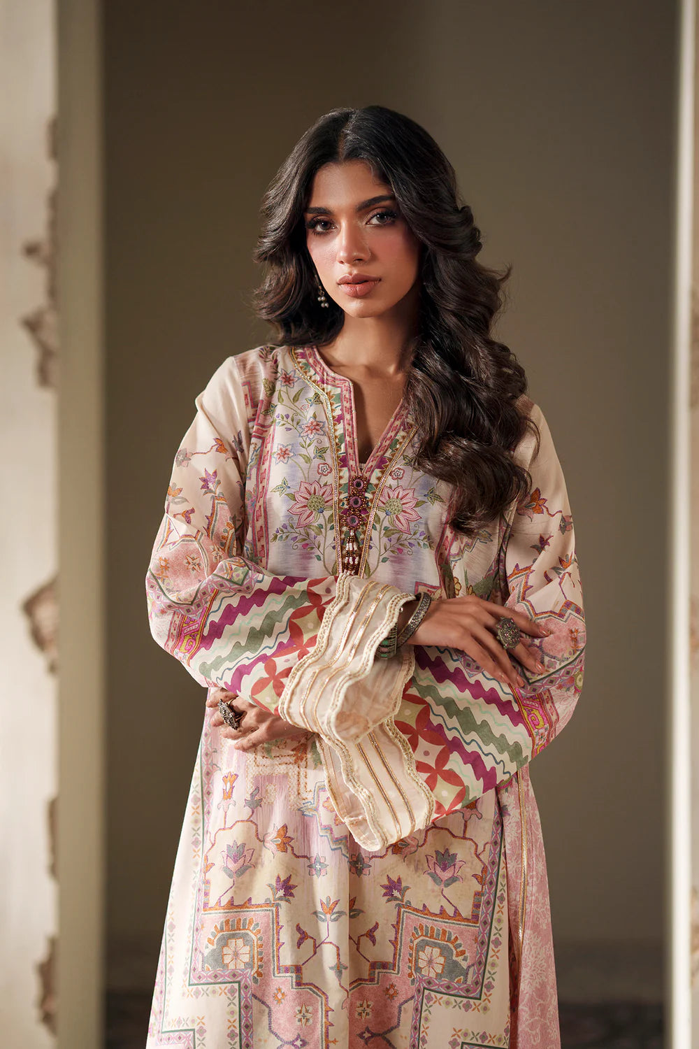 BABY PINK | E4337/103/424 | Rozana Collection SS '26- Drop 7 | Ethnc