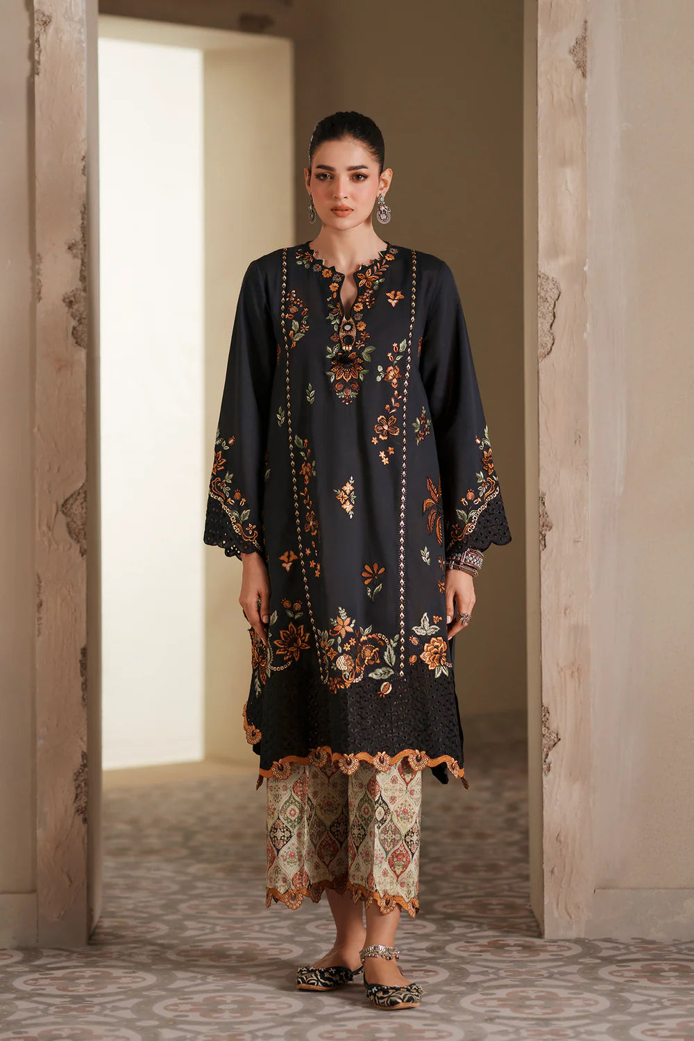 JET BLACK | E4347/103/902 | Rozana Collection SS '26- Drop 7 | Ethnc