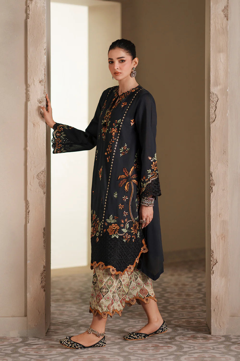 JET BLACK | E4347/103/902 | Rozana Collection SS '26- Drop 7 | Ethnc