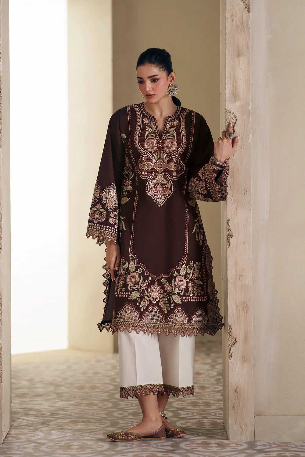COFFEE | E4374/103/802 | Rozana Collection SS '26- Drop 7 | Ethnc