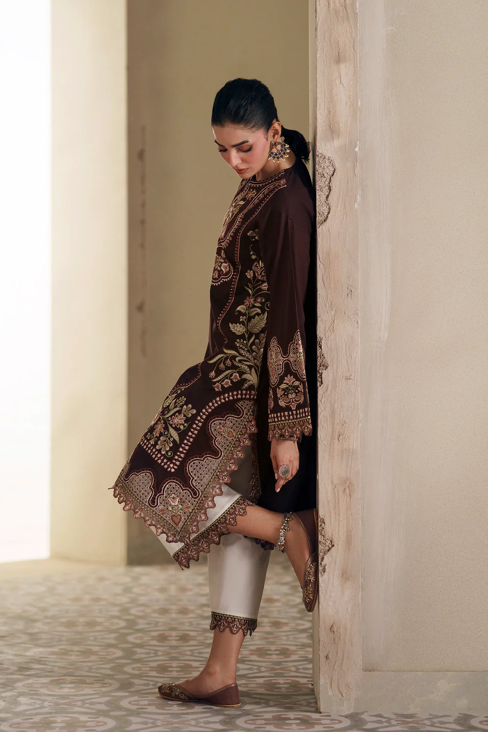 COFFEE | E4374/103/802 | Rozana Collection SS '26- Drop 7 | Ethnc
