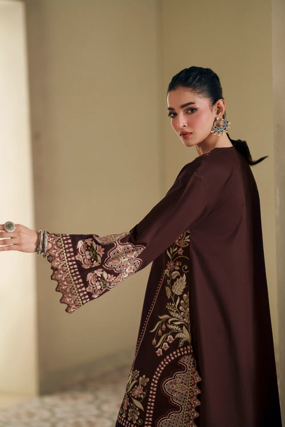 COFFEE | E4374/103/802 | Rozana Collection SS '26- Drop 7 | Ethnc