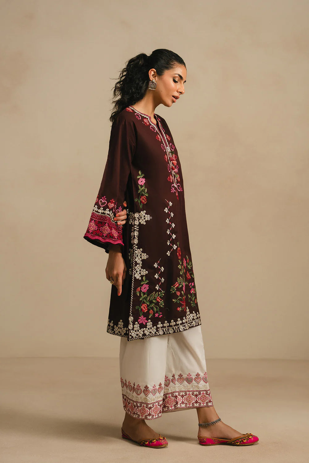 COFFEE | E4383/103/802 | Rozana Collection SP SS '26- Drop 5 | Ethnc