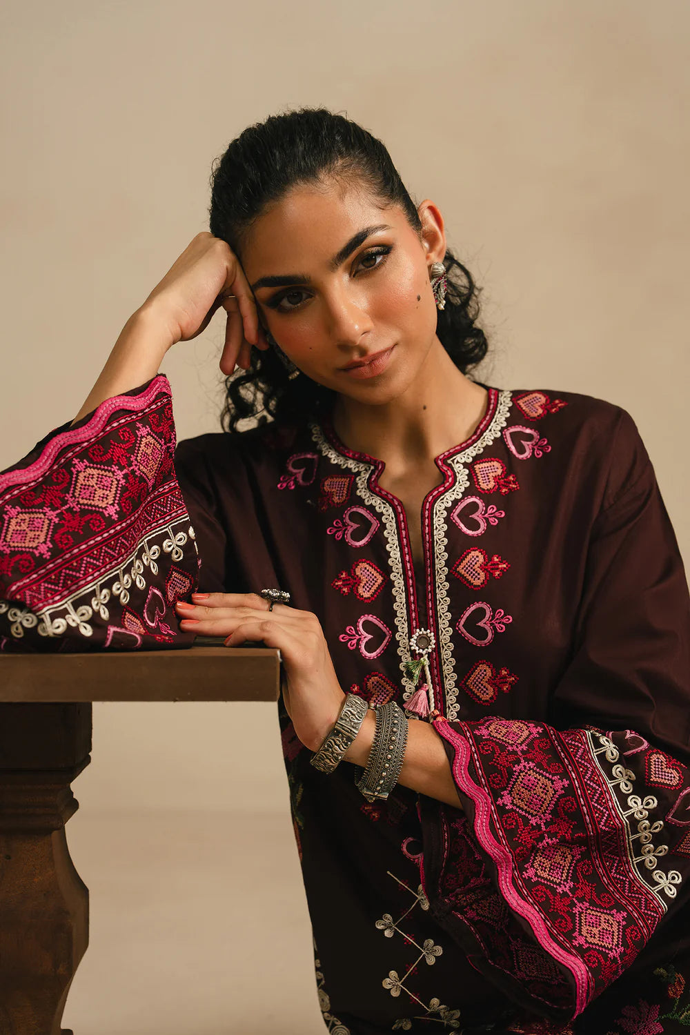 COFFEE | E4383/103/802 | Rozana Collection SP SS '26- Drop 5 | Ethnc