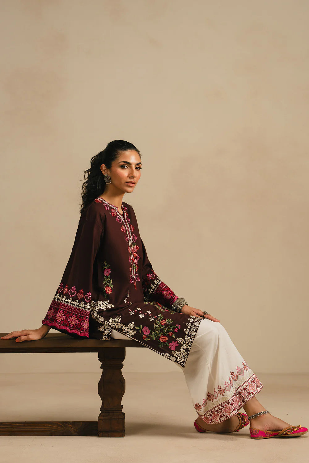 COFFEE | E4383/103/802 | Rozana Collection SP SS '26- Drop 5 | Ethnc