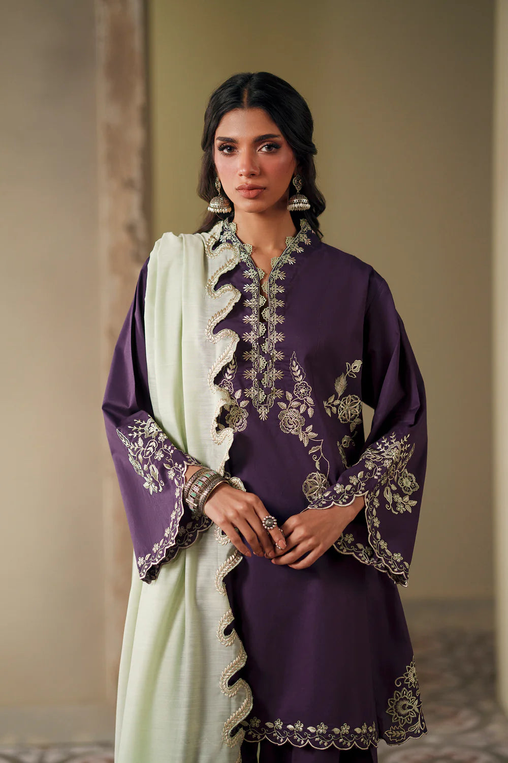 PLUM PURPLE | E4388/103/520 | Rozana Collection SS '26- Drop 7 | Ethnc