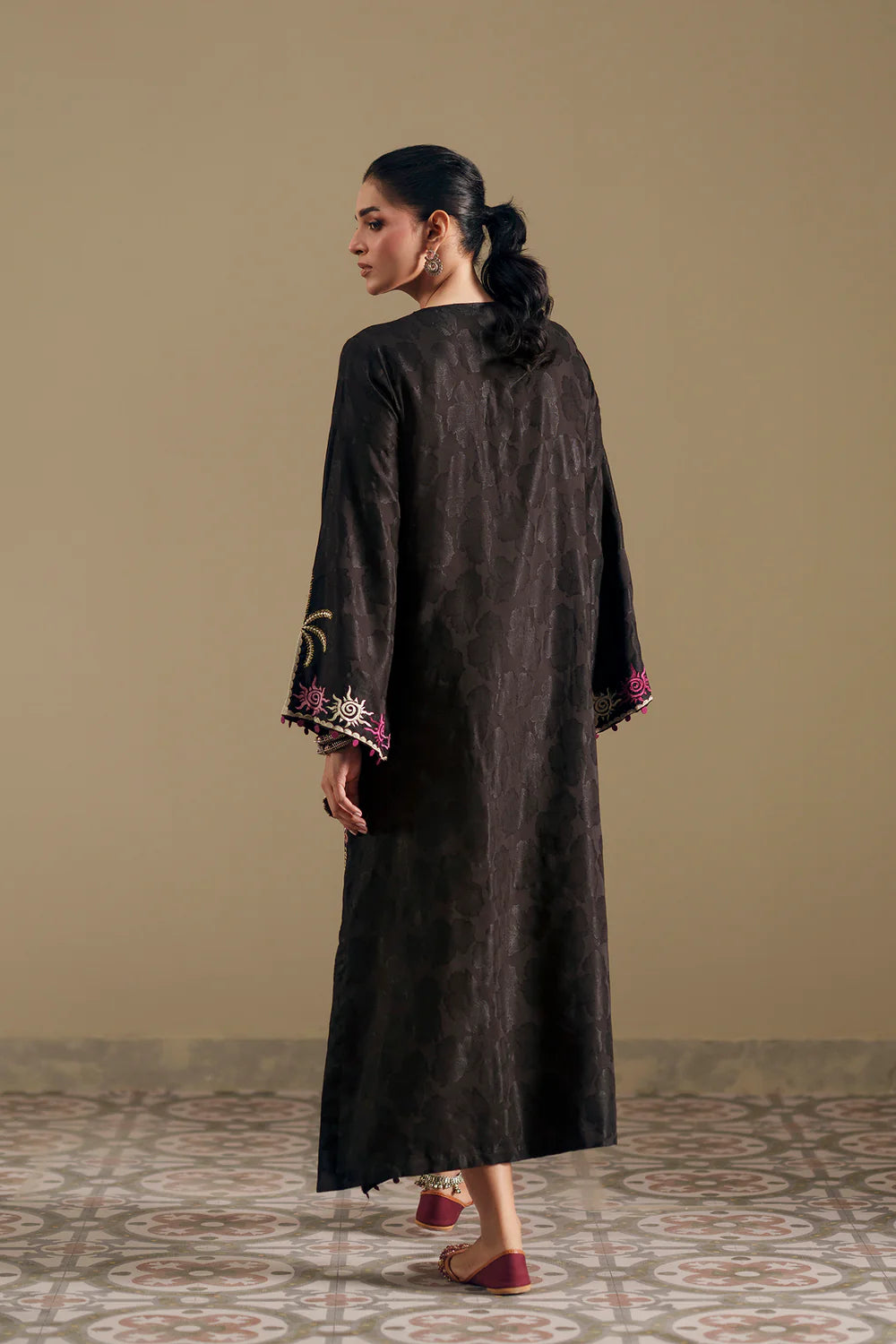 JET BLACK | E4395/103/902 | Rozana Collection SS '26- Drop 7 | Ethnc