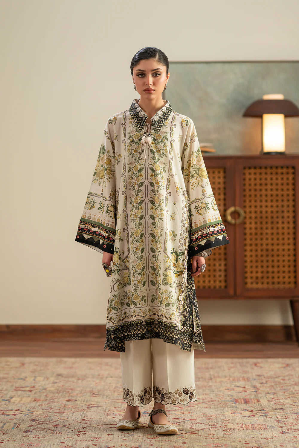 ANTIQUE WHITE | E4400/103/006 | Rozana Collection Summer '26 - Drop 2 | Ethnc