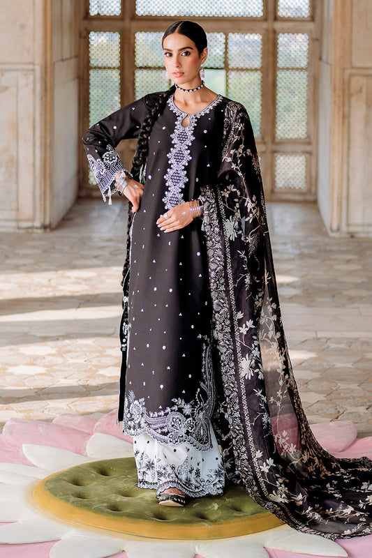 EBONY VOGUE-3PC EMBROIDERED LAWN SUIT | Cross Stitch