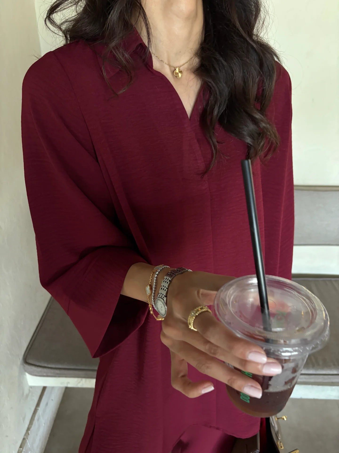 WINE RED TOBY SET | Sak Atelier