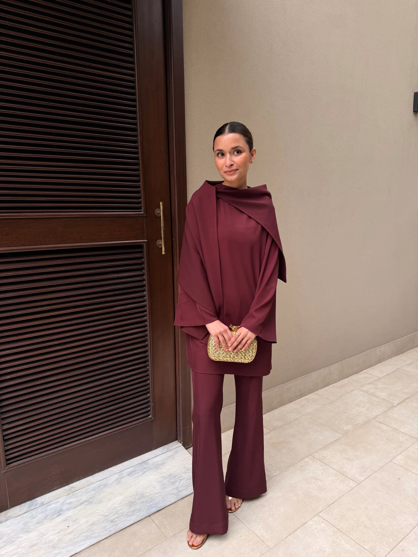 BURGUNDY DRAPE SET | Sak Atelier