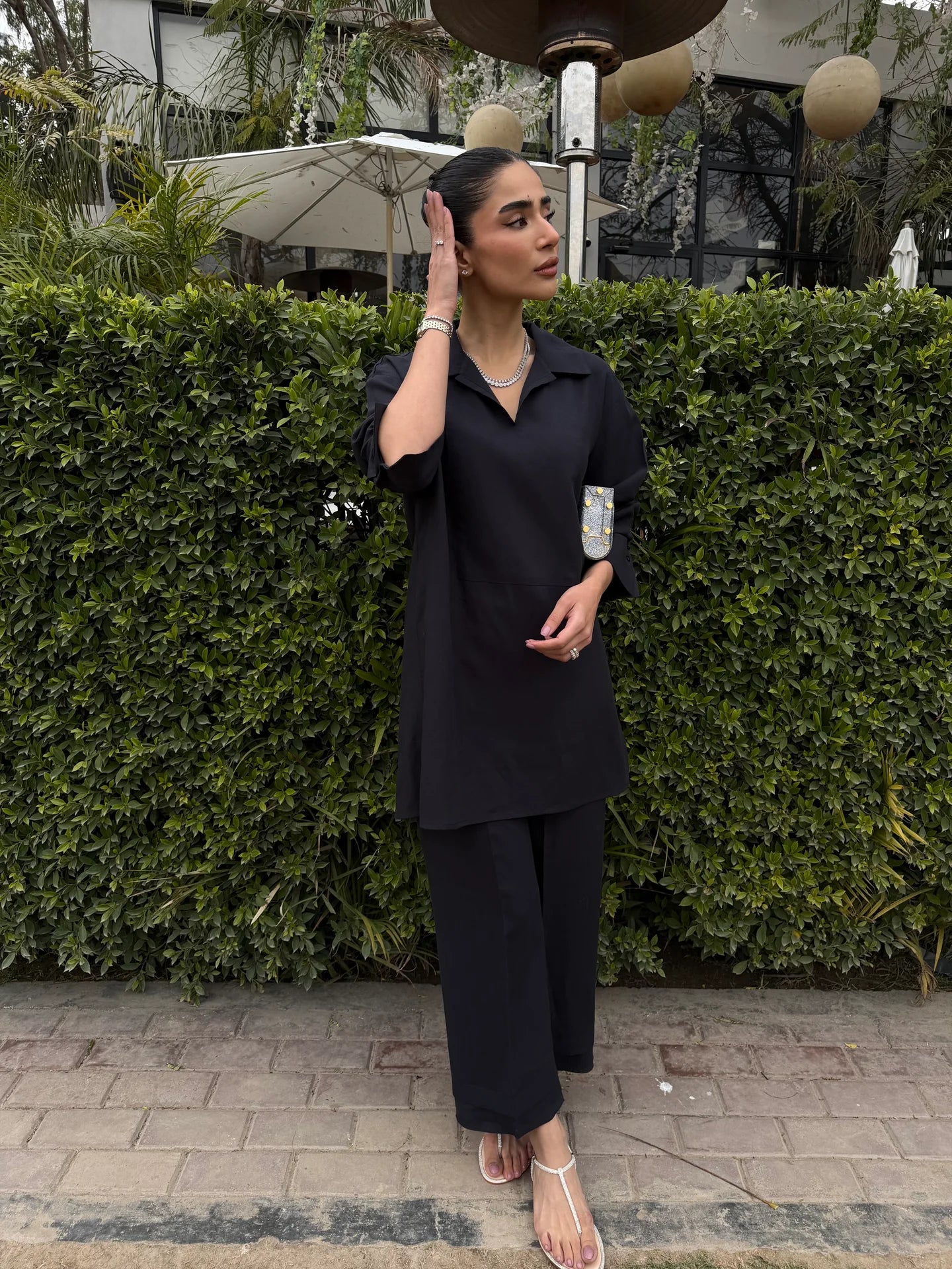 Charcoal Linen Willow Set | Sak Atelier