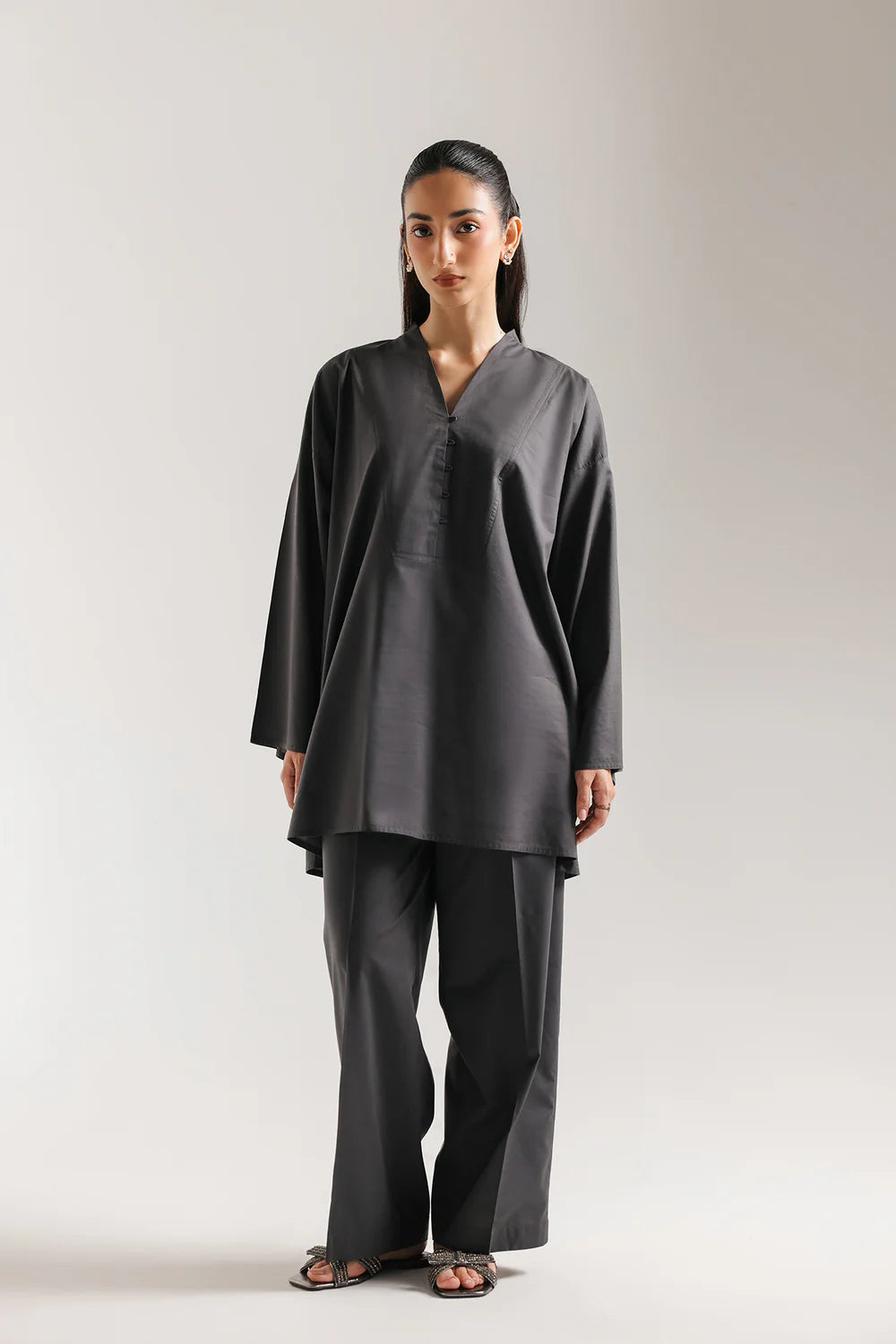 GREY | E8165/102/906 | Women Casual SP SS '26- Drop 4 | Ethnc