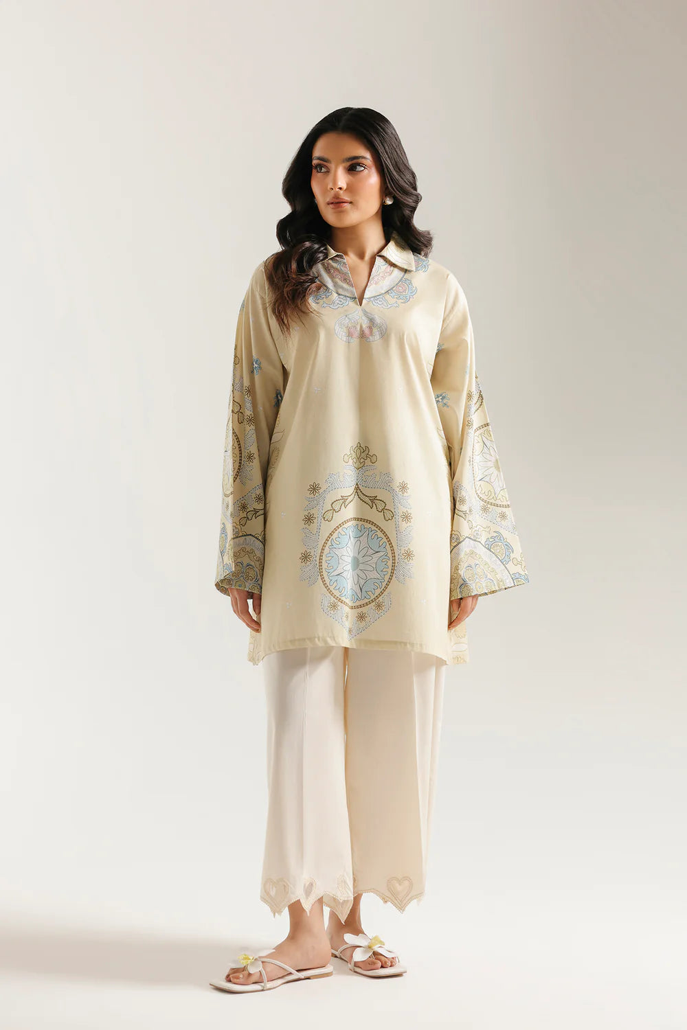 YELLOW BEIGE | E8422/102/110 | Women Casual Summer '26 - Drop 3 | Ethnc